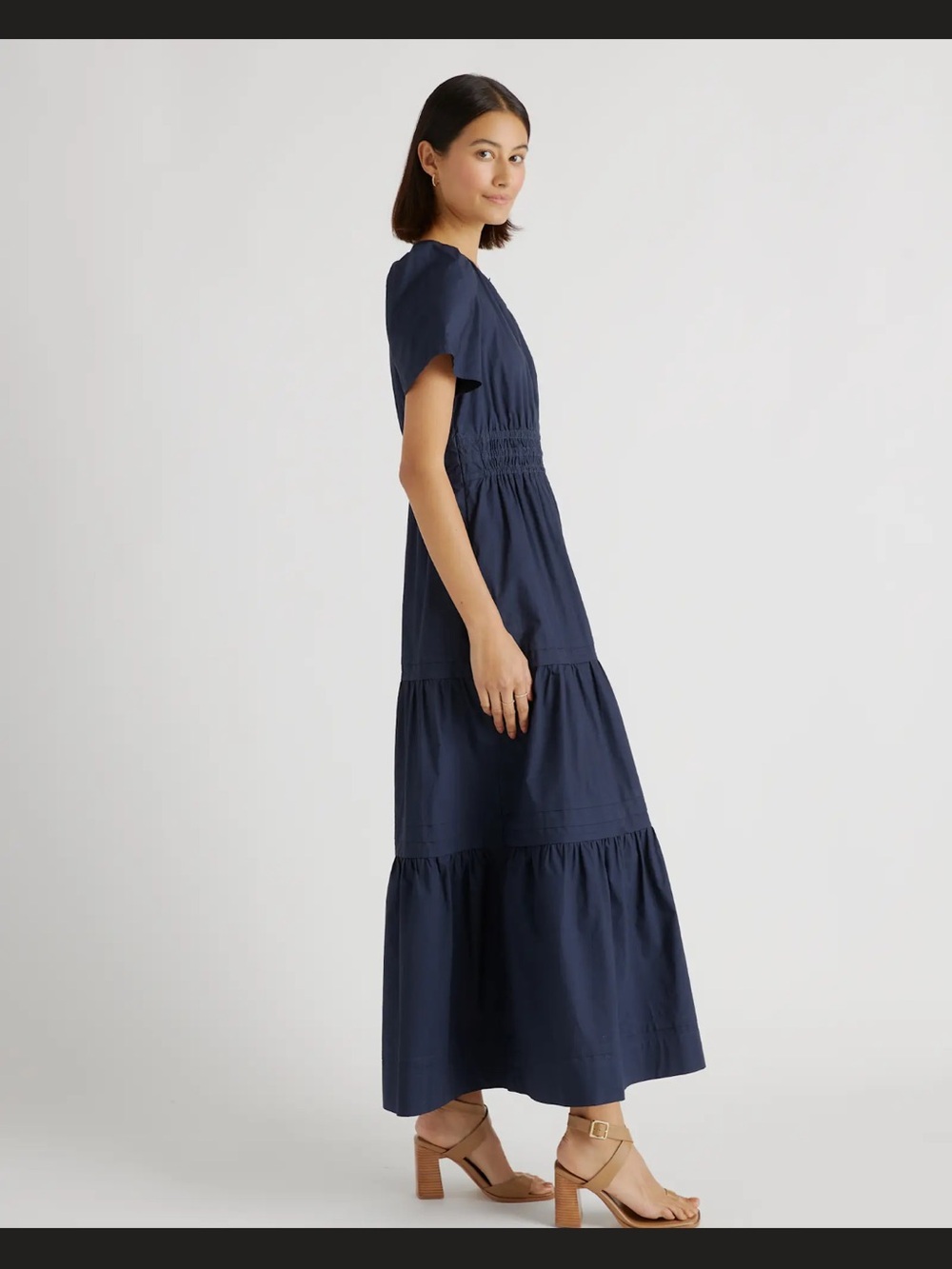 Quince 100% Organic Cotton Tiered Maxi Dress sz XL - Picture 5 of 12